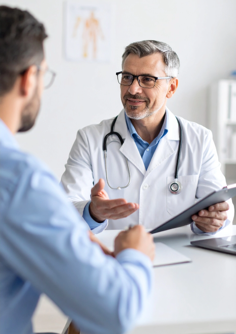 Medico con paziente